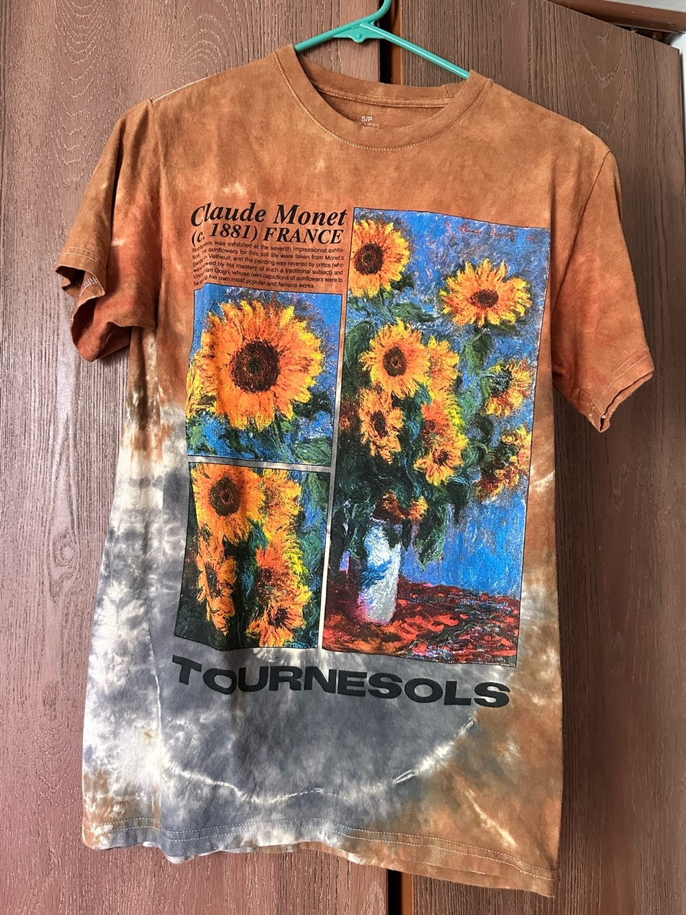 Claude Monet sunflower tshirt